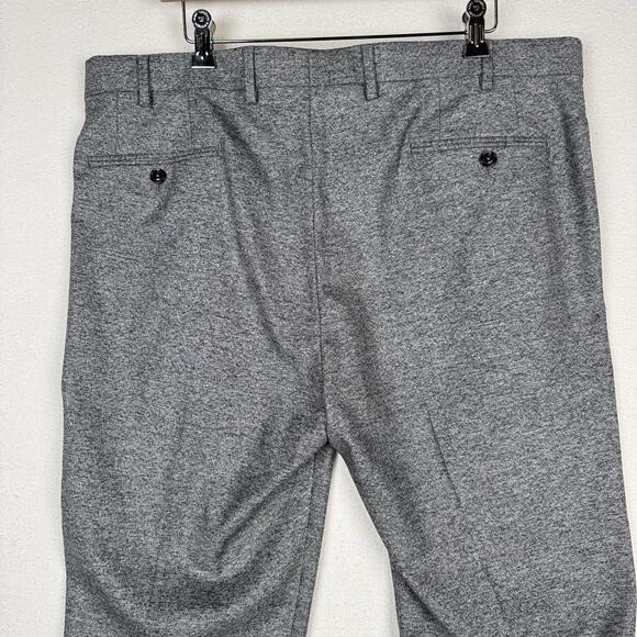 NWT Hart Schaffner Marx Mens 40x32 Gray Heathered Pleated Stretch Straight Pants - Picture 6 of 9